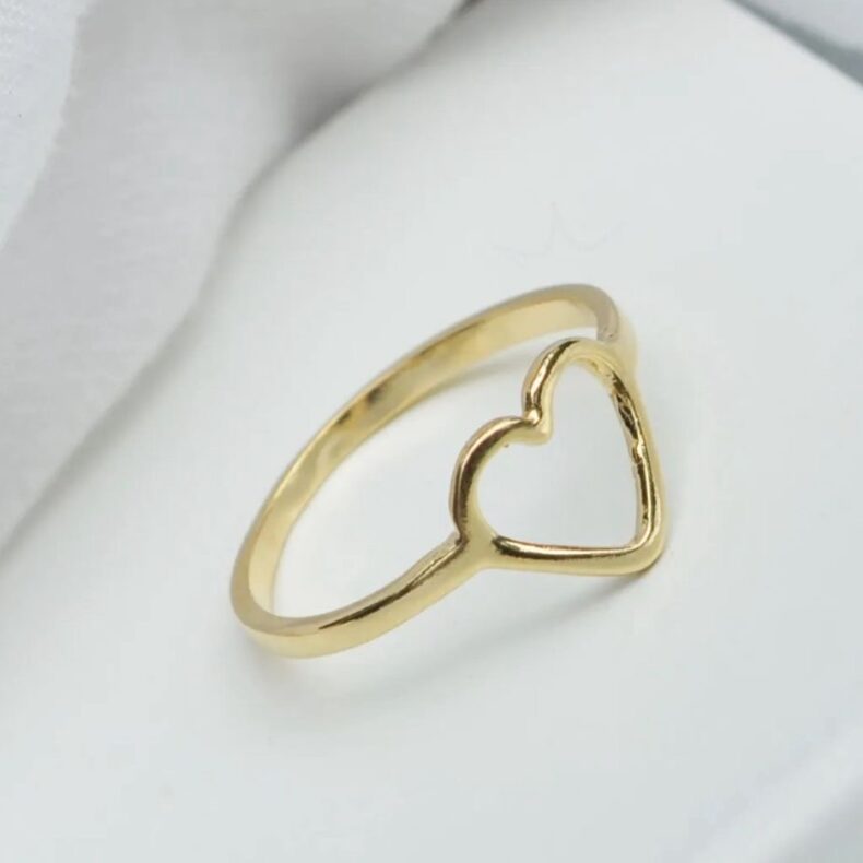 Anel Coração Banhado