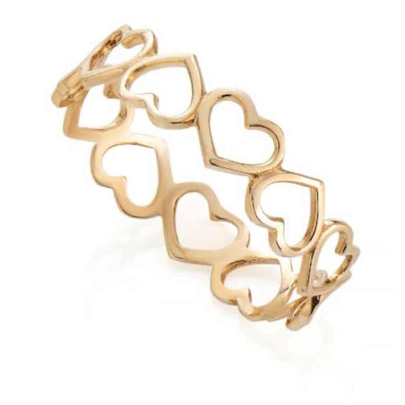 Anel Fileira de Coração