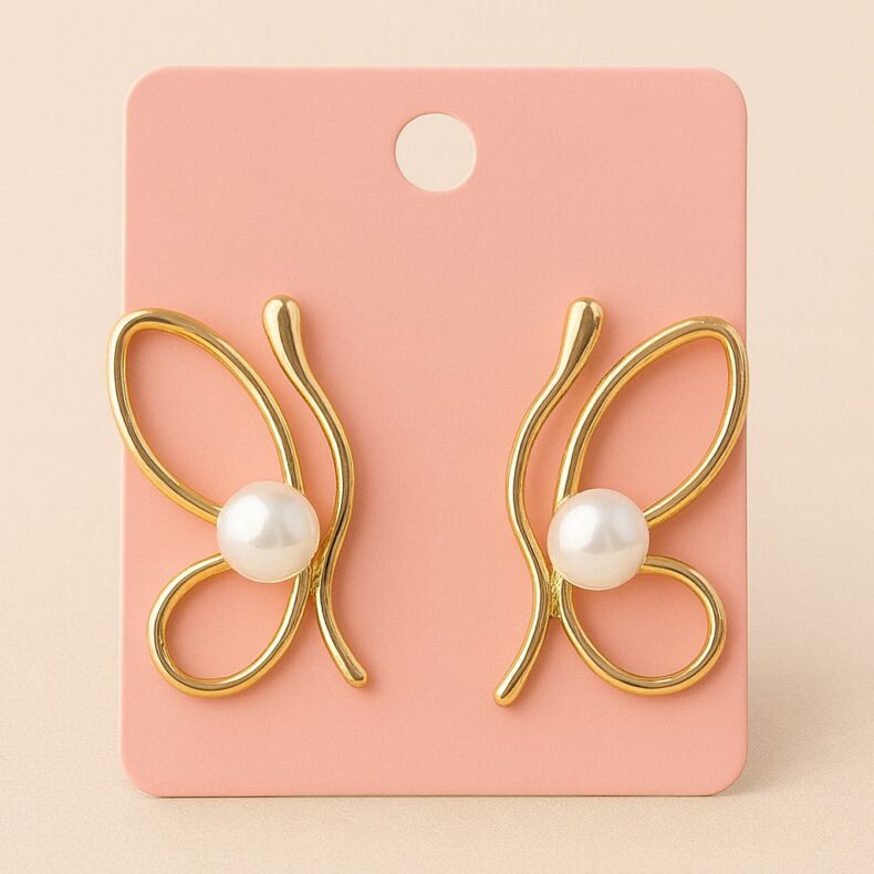 Brinco borboleta Pérola