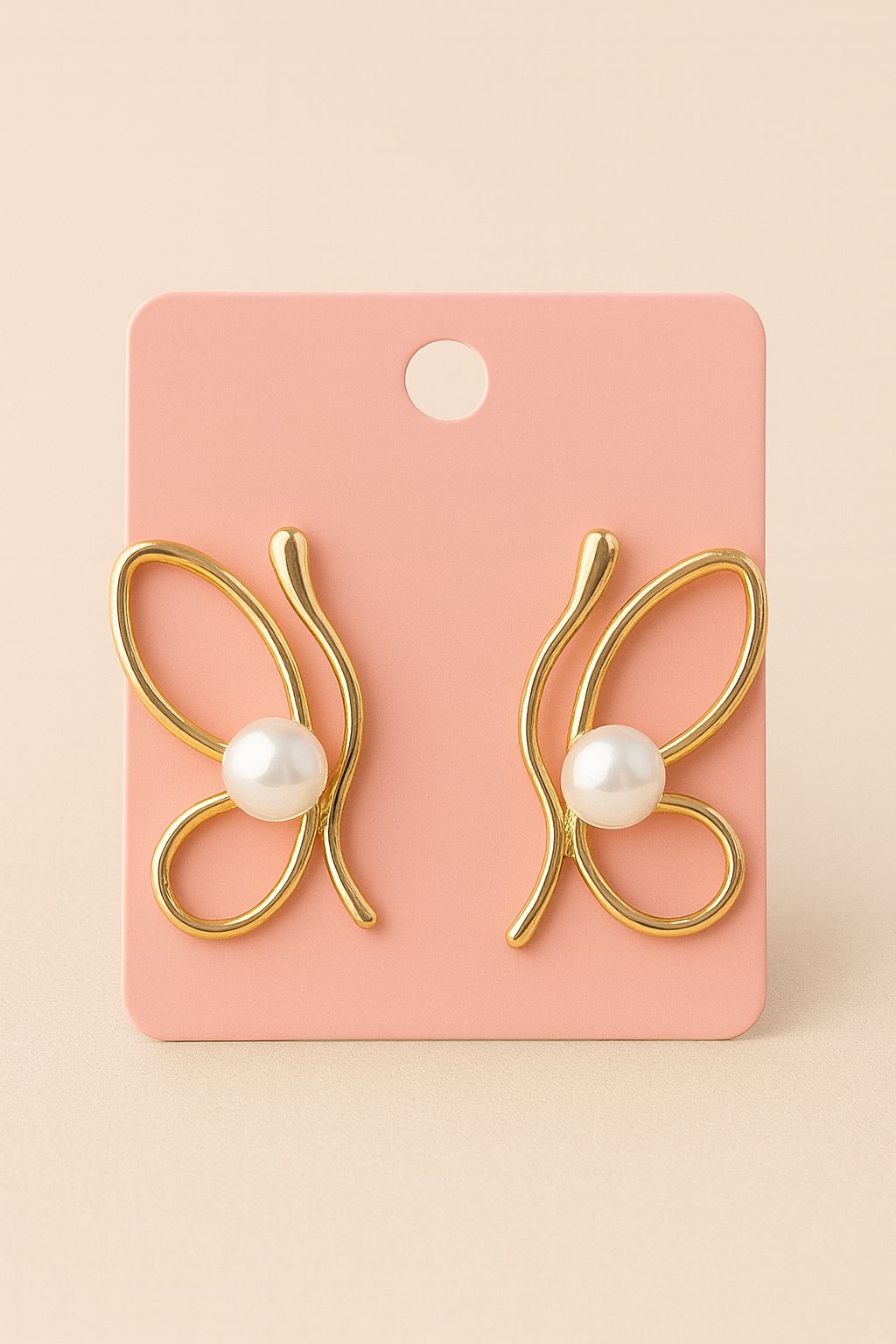 BRINCO BORBOLETA PEROLA