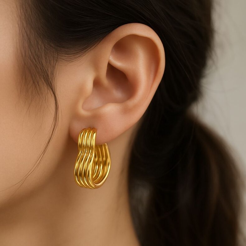 Argola Coração 3 Fios