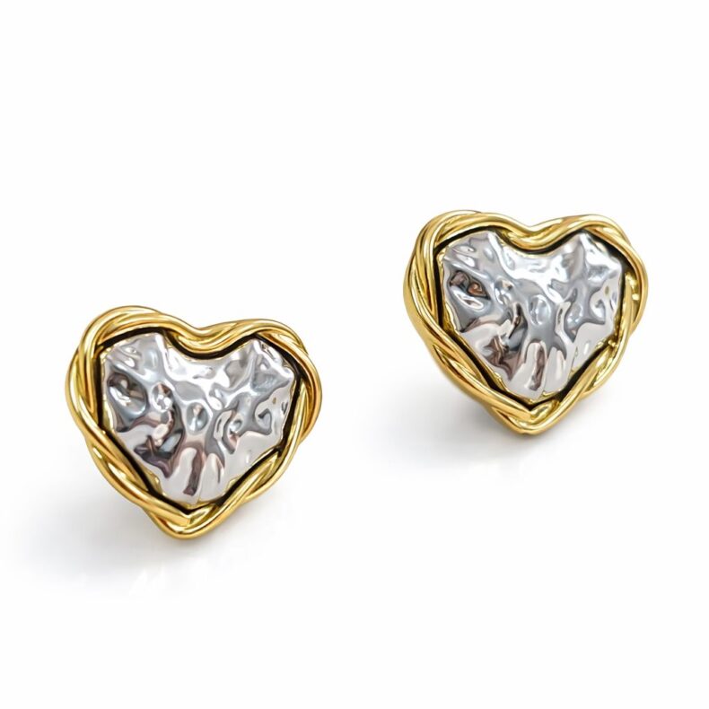 Brinco Coração Mesclado