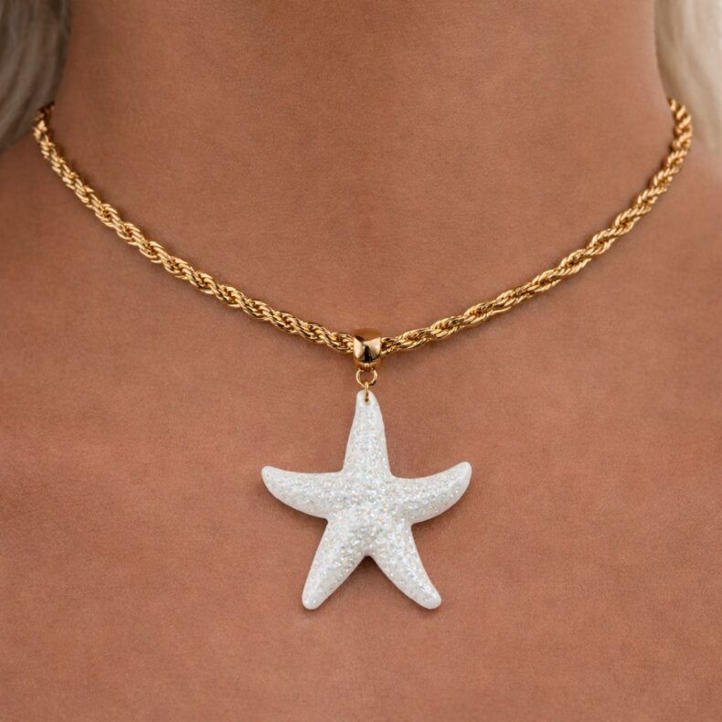 Colar Estrela Madre Pérola